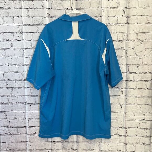 Nike Golf Blue Textured Polo Shirt Size XXL - Picture 2 of 5